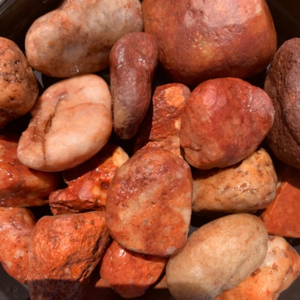 Garden Decor Brown Pebbles 10Kg Regular Oval, Round Rock Pebbles