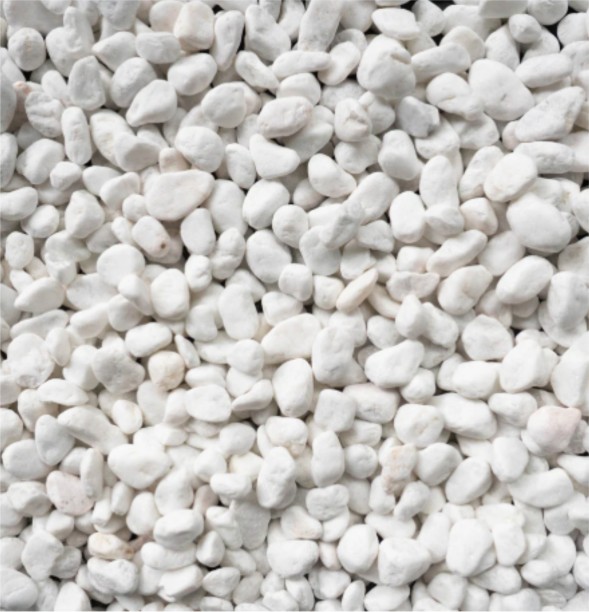 White Landscaping Pebbles 10kg PEB-WH-10 Regular Oval Rock Pebbles