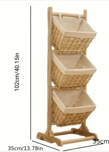 None Branded Wooden 3 Tier Woven Basket Storage_002 Storage Basket