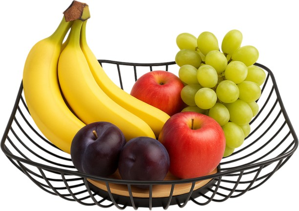 Wobuciko Stainless Steel Fruit Bowl Basket Square Storage Basket