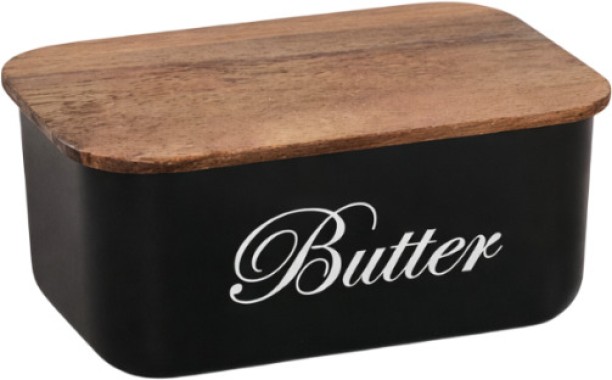 Takme Home Bamboo Butter Dish with Wooden Lid Storage Basket