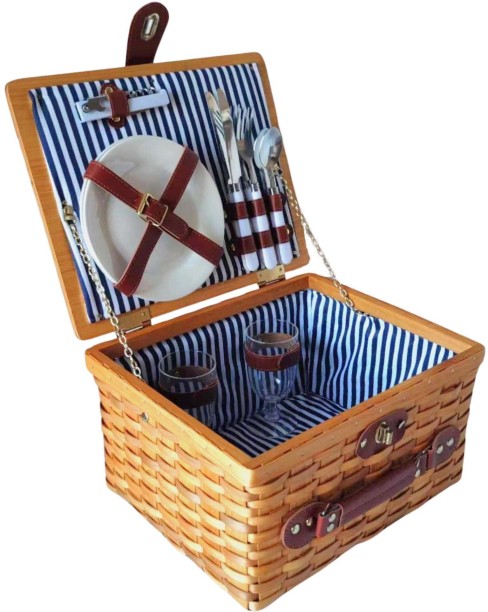 Infinity Homeware Wooden Wooden picnic Storage Basket