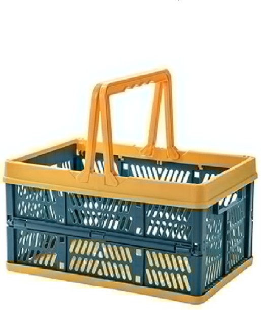 ELCTRO WORLD Plastic Collapsible Foldable Storage Shopping Basket Storage Basket