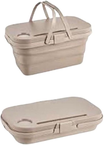 Generic Plastic 2-IN-1 PICNIC BASKET+TABLE FOLDABLE Storage Basket