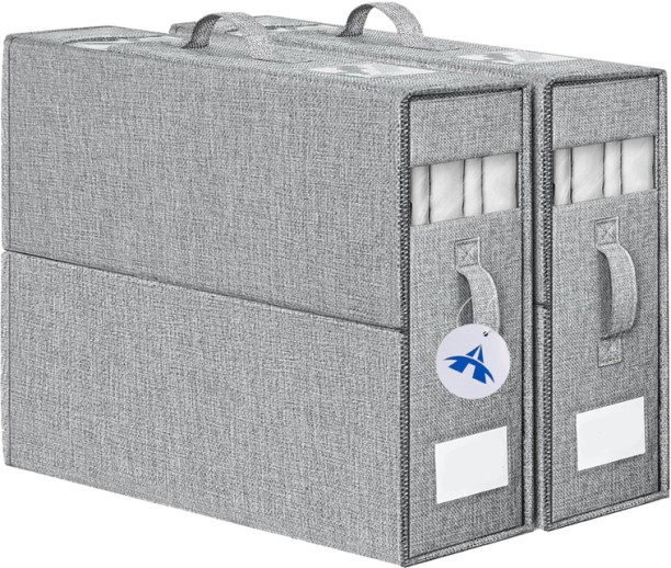 ALANES 2 Pack Bed Sheet Organizers Storage Foldable Cube Bed Sheet Set Organizer Shelving Units