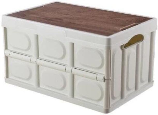 Perfect Dealz 42cm Collapsible Picnic Basket with Handle Pullout Organizers