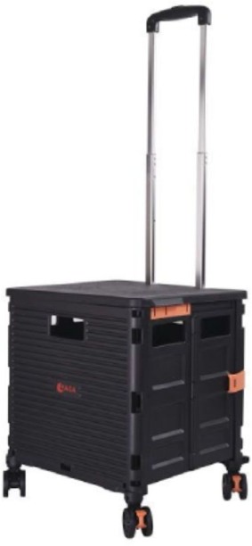 lasa COLLAPSIBLE CART ROLLING UTILITY WITH SEAT Toy Organizers