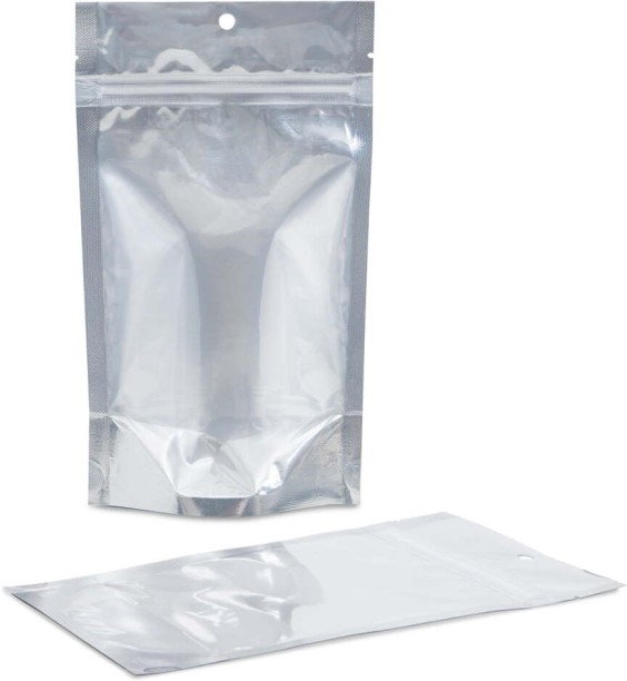 LUR Pack XS Metalized Clear Stand Up Pouches Plastic Storage Pouch