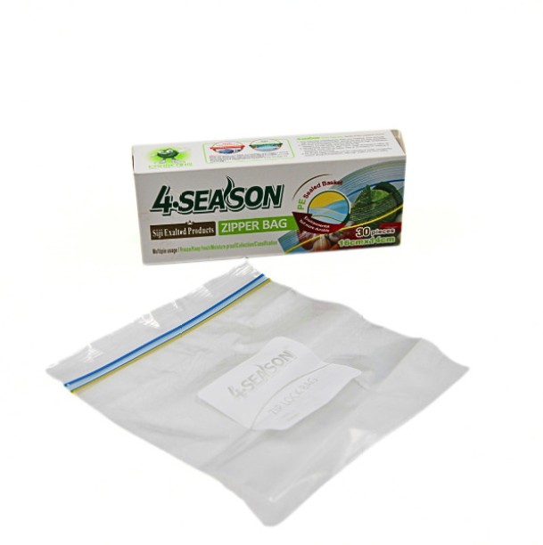 4 Season Zipper Bags, 16 cm x 14 cm, 30pieces Plastic Storage Pouch