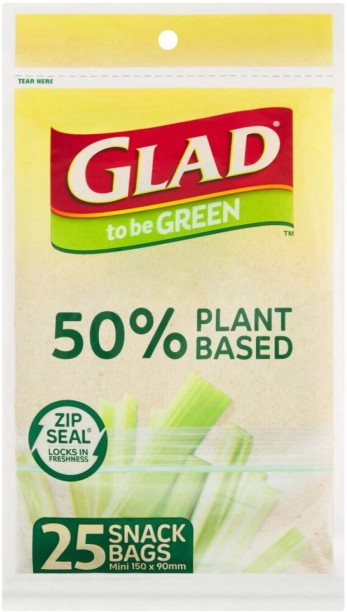 Glad Glad Plant Based Snack Bags 25'S Plastic Storage Pouch