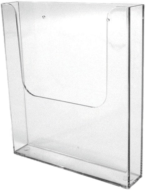Parrot Products Wall Mountable A4 Acrylic Brochure Holder Plastic Storage Pouch