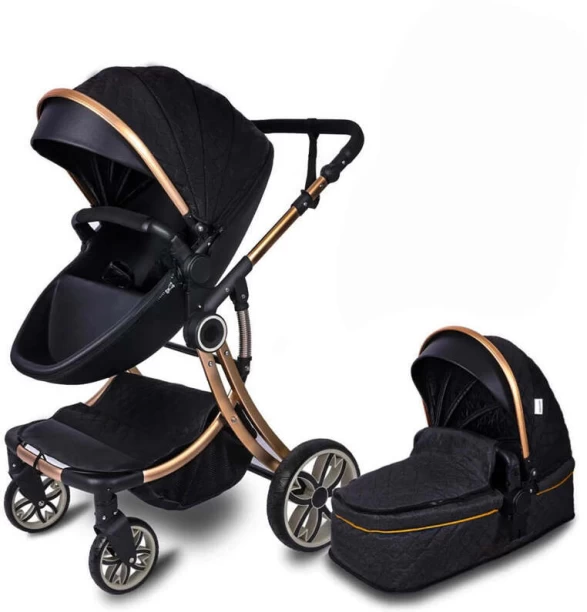 Eggshell Baby Stroller 2-in-1 - Lightweight & Durable for Newborn to Toddler Stroller Pram