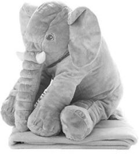 Comfy Soft Baby Elephant Pillow with Plush Blanket - Grey Baby Elephant Pillow with Plush Blanket  - 30