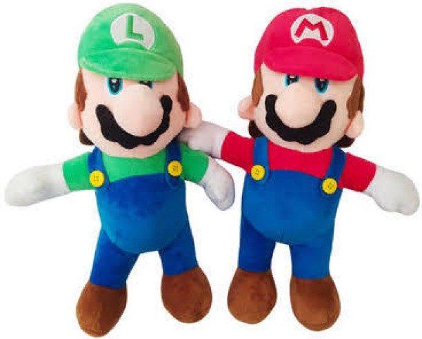 Mario & Luigi Soft Toy Combo - Super Mario Mario & Luigi Soft - Plush Toy  - 27cm