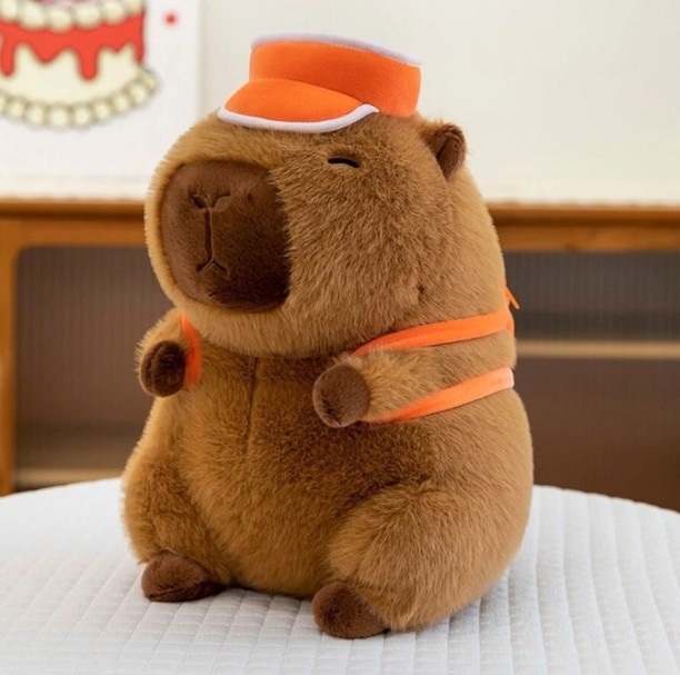 Cute Capybara with a Cap and Mini Basketball Back bag  - 35