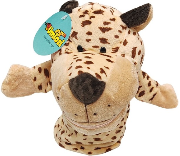 Umlozi Hand Puppet - Soft Fury Leopard - Fingers Control Hands & Mouth  - Medium