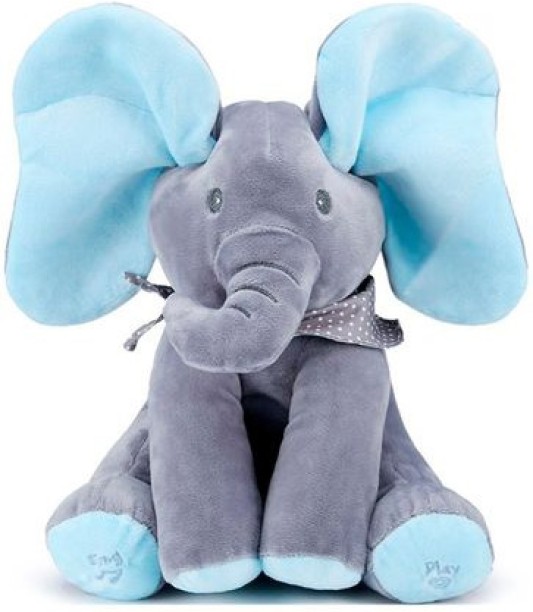 DEALS ONLINE Music Singing Elephant Plush Toy - Blue & Grey  - 30