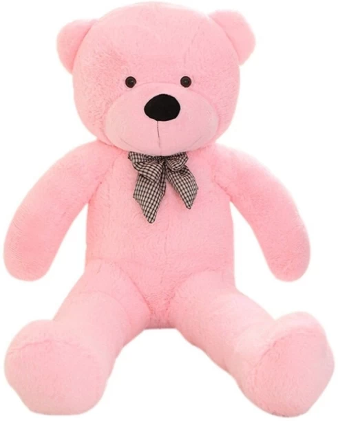 TANOTIB Cuddly Plush Teddy Bear With Bow -Tie – Pink  - 60cm