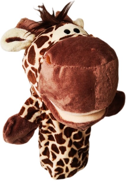 Umlozi Hand Puppets - Soft Furry Animals - Fingers Control Hands & Mouth - Giraffe  - Medium