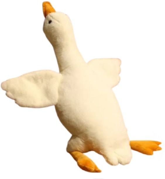 World Giant Duck Plush Fluffy Toys for Boys and Girls -White  - Large