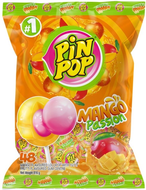 Aldor Pin Pop Mango Passion Lollipop
