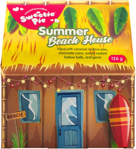 Sweetie Pie Beach House Box Mint, banoffee, strawberry, chocolate Candy Cane