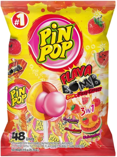 Aldor Pin Pop Flava Bomb Lollipop