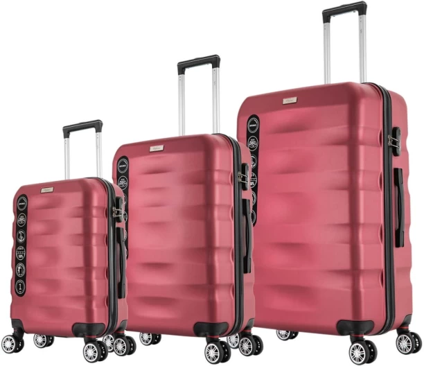 Mykonos ABS Trolley Set 3 Piece Luggage Set 4 Wheels - 28 inch