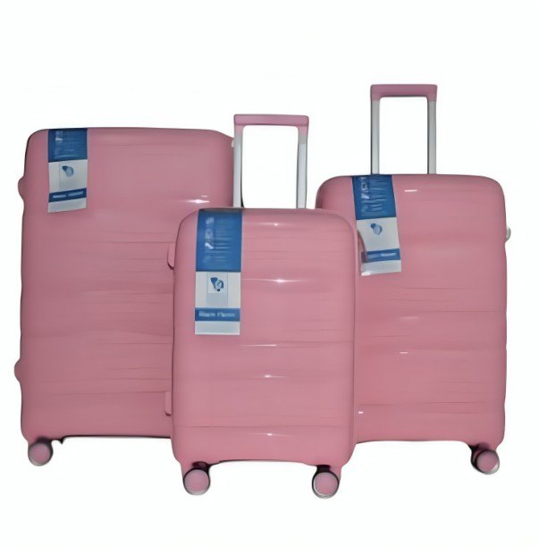 SMTE PPP 2801 3-Piece Hard Shell Luggage Set – Pink Cabin & Check-in Set 4 Wheels - 28 inch