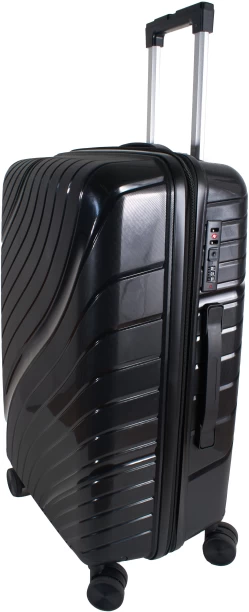 Marco Jetsetter Check-In Luggage Bag [24-inch] - Black Cabin Suitcase 4 Wheels - 24 inch