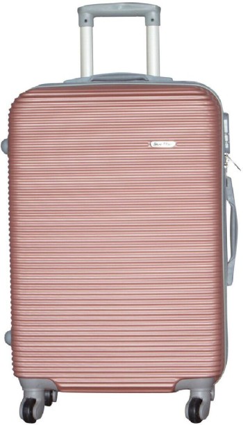 SMTE - Blue Star 1 Piece Hard Outer Shell Luggage 19" - Rose Gold Check-in Suitcase 4 Wheels - 19 inch
