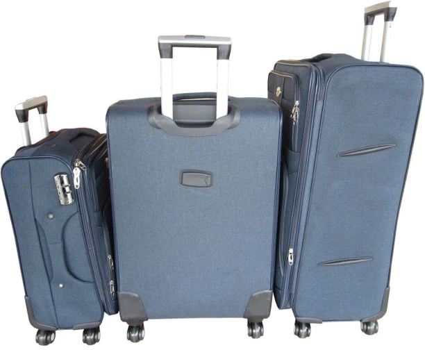 SMTE Soft Fabric Luggage Set Cabin Suitcase 4 Wheels - 28 inch