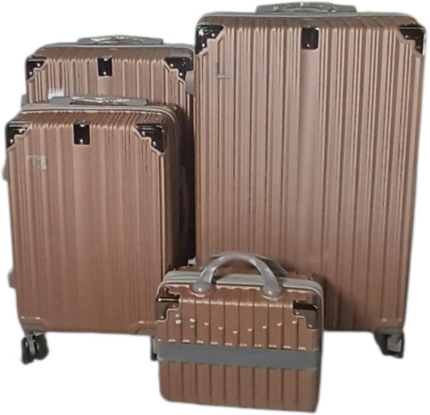 SMTE 4-Piece Galaxy G1 Luggage Set – Rose Gold Cabin & Check-in Set 4 Wheels - 28 inch