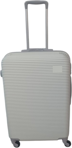 SMTE 22-Inch Hard Shell Luggage - White Check-in Suitcase 4 Wheels - 22 inch