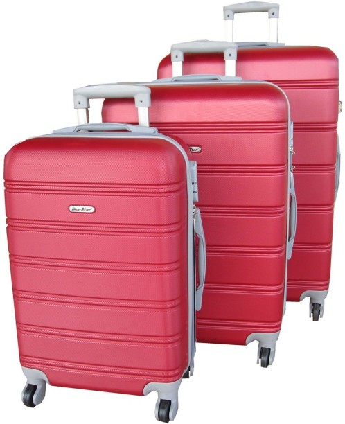 Blue Star 910 - Red Cabin & Check-in Set 4 Wheels - 30 inch