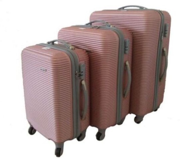 SMTE Hard Outer Shell Luggage Set Cabin Suitcase 4 Wheels - 24 inch