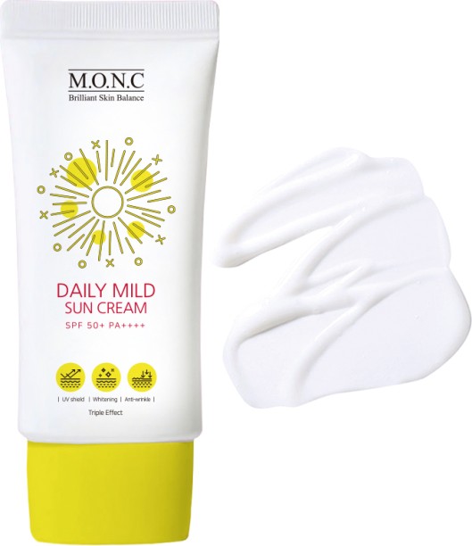 M.O.N.C Sunscreen - SPF 50 + PA++++ DAILY MILD SUN CREAM SPF 50+ PA++++