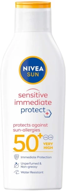 Nivea Sunscreen - SPF 50 Sensitive Immediate Protect Sun Lotion
