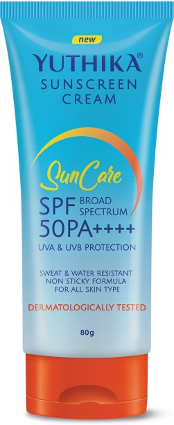 Yuthika Sunscreen - SPF SPF 50 PA+++ Sunscreen SPF 50 PA+++ with UVA & UVB Protection, Cream for Women and Men, 80gm