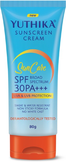 Yuthika Sunscreen - SPF SPF 30 PA+++ Sunscreen SPF 30 PA+++ with UVA & UVB Protection, Cream for Women and Men, 80gm