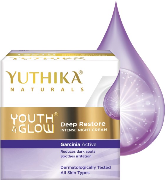 Yuthika Youth & Glow Night Cream for Women for All Skin Types (25g)
