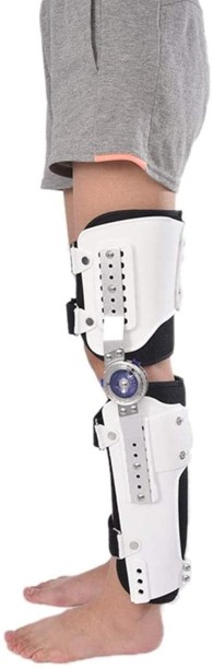 Fariedl leg immobilizer，Adult ROM Hinged Leg Knee Brace, Hinged Immobilizer For Ligament, Orthosis Stabilizer Post Op Adjustable Recovery Support For Orthopedic Rehab,No Strap-L Calf Support For  Health Care
