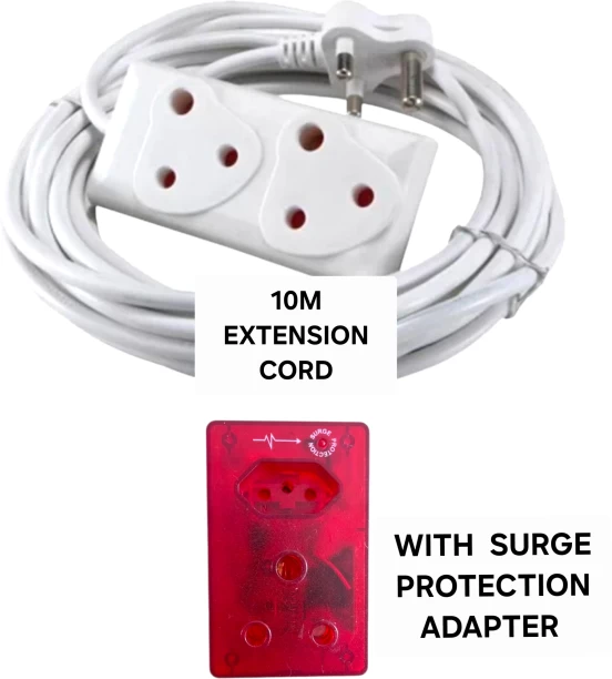 DH PRO EXTENSION CORD 10M WITH SURGE PROTECTION 4  Socket Extension Boards