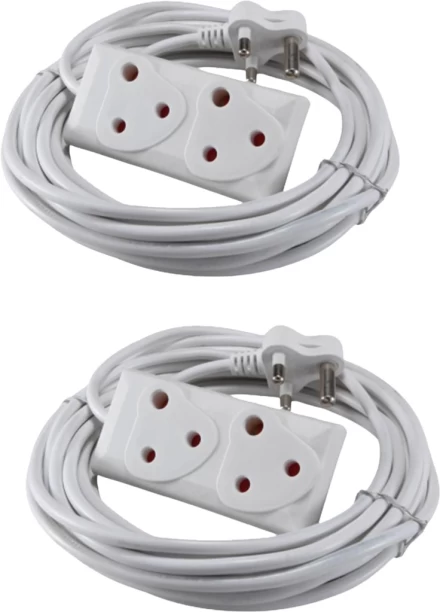 SMTE 20m Extension Cord With A Two-Way Multi-Plug 2  Socket Extension Boards
