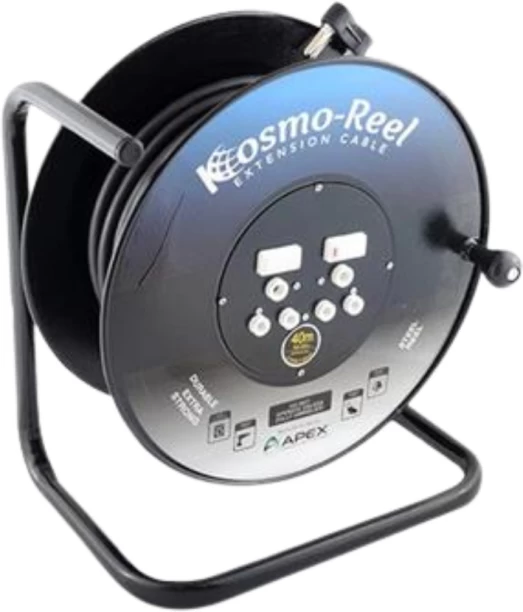 Cosmo Extension Reel Steel 40MX2.5mm Double Plug 2  Socket Extension Boards
