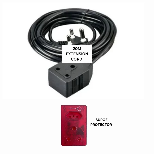 DH PRO EXTENSION CORD 20M WITH SURGE PROTECTOR 4  Socket Extension Boards