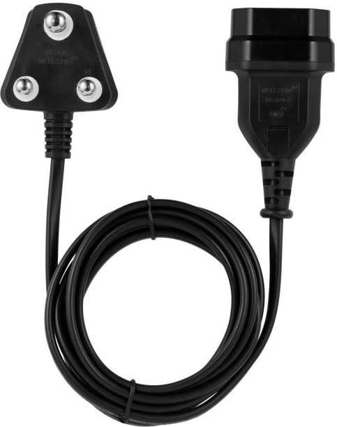 Switched Easy Cable Extender SA 3Pin to 2Pin Euro Socket 2M - Black 1  Socket Extension Boards