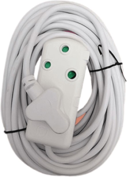 SMTE 20m Extension Cord With A Two-Way Multi-Plug Extension Lead 2  Socket Extension Boards