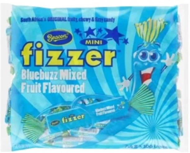 BEACON Fizzer Blue Buzz Mini Flavoured Sweets Bag