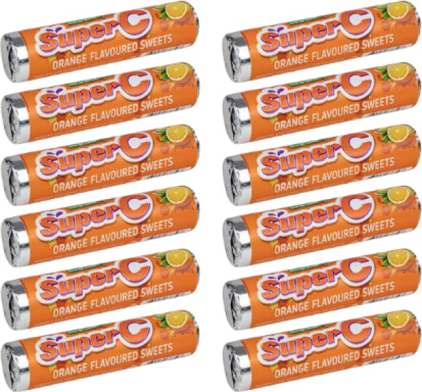 Super C Sweet candy mh super c rolls orange 36g Pouch